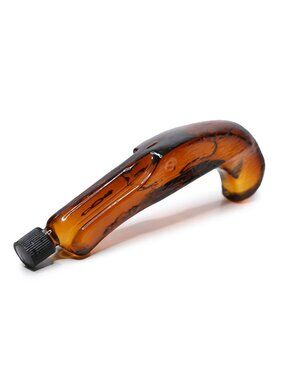 Vintage Avon Derringer Pistol Cologne Bottle Amber Glass Empty Collectible